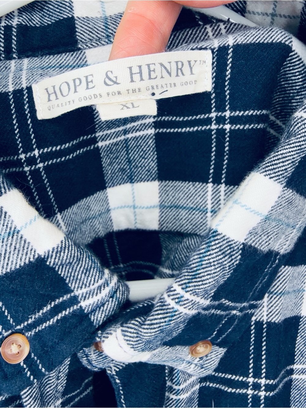 Men's Black & White Plaid Button-Down Shirt - Picture 3 of 3